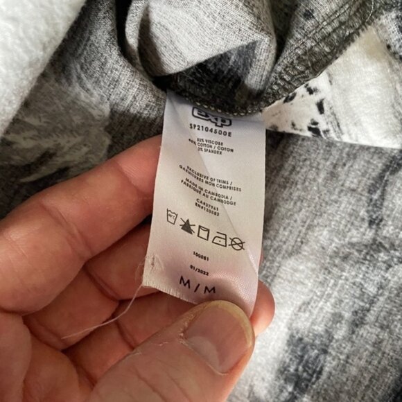 EXP Short Sleeve Tropical Island Men's Gray Button Up Shirt Size Medium - Picture 4 of 6